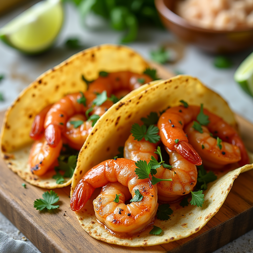 Delicious and Healthy Hello Fresh Shrimp Tacos on a Plate Ready to Serve.