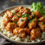 peanut butter chicken with rice